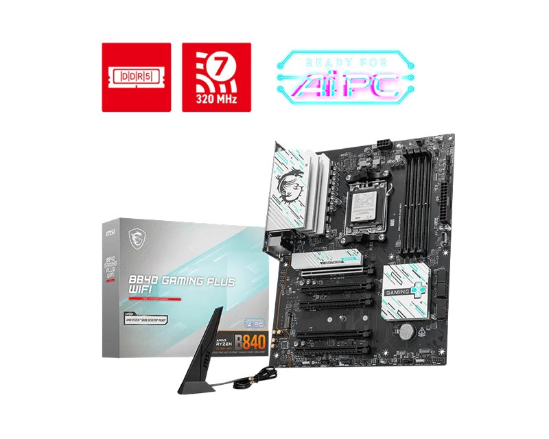 MSI B840 Gaming PLUS WIFI, AM5, 4x DDR5 256GB
