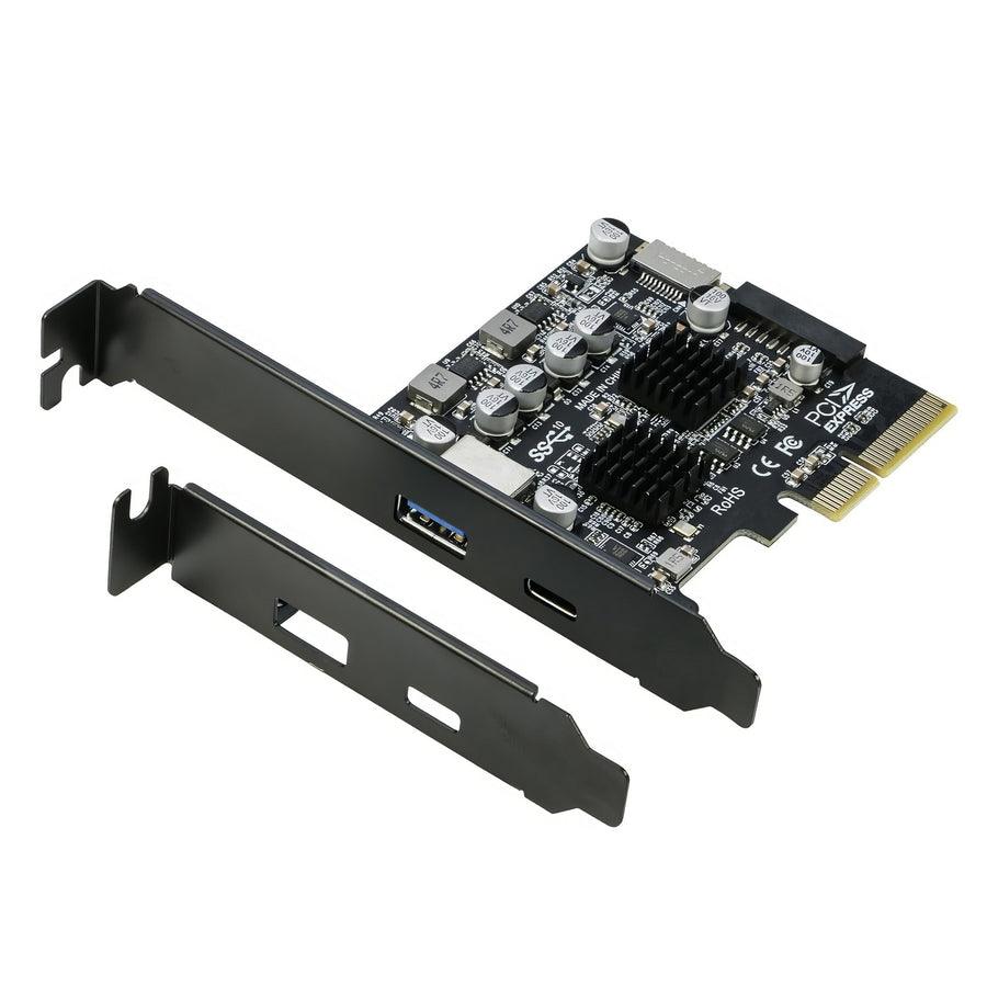 Simplecom EC315 PCIe x4 to 4-Port USB 3.2 Gen II 10Gbps Type-C and Type-A with Front Panel USB 3.0 and USB-C Key-A