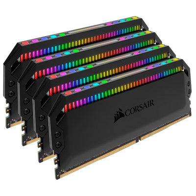 Corsair Dominator Platinum RGB 32GB (4x8GB) DDR4 3200MHz CL16 DIMM Unbuffered XMP 2.0 Base SPD@2666 Black