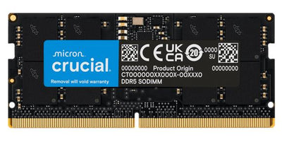 Micron (Crucial) Crucial 32GB (1x32GB) DDR5 SODIMM 4800MHz C40 1.1V Notebook Laptop Memory