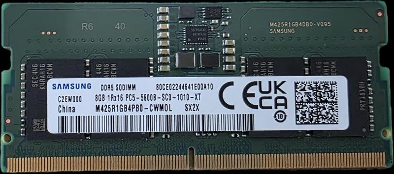 Astrotek Samsung OEM 8GB (1x8GB) DDR5 SODIMM 5600MHz C46 1.1V Notebook Laptop Memory (ex-demo) 3yr wty ~similar to Hynix