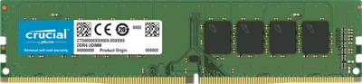 Micron (Crucial) Crucial 16GB (1x16GB) DDR4 UDIMM 3200MHz CL22 1.2V Unbuffered Desktop PC Memory RAM