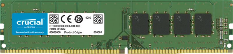 Micron (Crucial) Crucial 16GB (1x16GB) DDR4 UDIMM 3200MHz CL22 1.2V Unbuffered Desktop PC Memory RAM