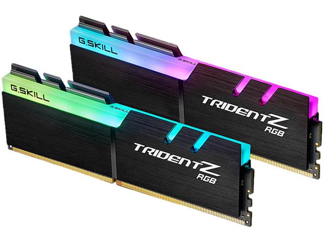 G.SKILL F4-3200C16D-16GTZR 16GB (2 x 8GB)/ PC4-25600 / DDR4 3200 Mhz/ Timings 16-18-18-38/ Voltage 1.35V/ Trident