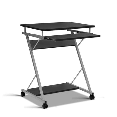 NNEDSZ  Metal Pull Out Table Desk - Black-0