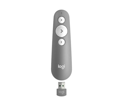 Logitech R500S Laser Presentation Remote with Dual Connectivity Bluetooth or USB 20m Range Red Laser Pointer for