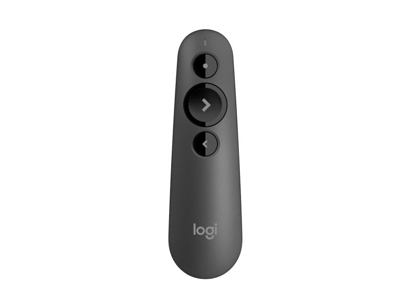 Logitech R500S Laser Presentation Remote with Dual Connectivity Bluetooth or USB 20m Range Red Laser Pointer for