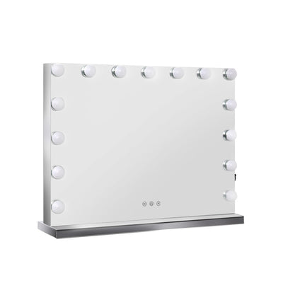 NNEDSZ Hollywood Frameless Makeup Mirror With 15 LED Lighted Vanity Beauty 58cm x 46cm-0