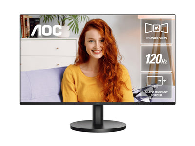 AOC 23.8" IPS 1ms 120Hz, Ultra Slim, Speakers, Flicker Free, FHD 1920x1080 100Hz HDMI, VESA 100 x 100, Earphone, Office 