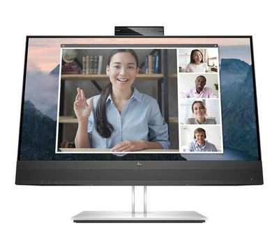 HP E24MV G4 23.8" FHD Conferencing Monitor 1920x1080, 5ms, height adjustable, tilt, swivel, webcam and speakers