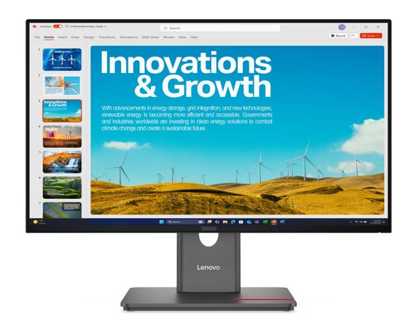Lenovo ThinkVision P24qd-40 23.8" QHD IPS Monitor 2560x1440, height adjustable, tilt