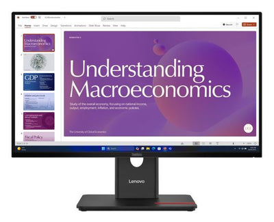 Lenovo ThinkVision T24D-40 23.8"/24" 120Hz FHD IPS Monitor USB-C Dock 100W DP Height Adjust Tilt Swivel Pivot HDMI
