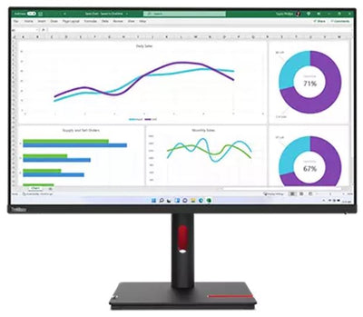 Lenovo ThinkVision T32H-30 31.5"/32" 60Hz QHD Monitor 2K 2560x1440 16:9 4ms IPS Height Adjustable Tilt Pivot