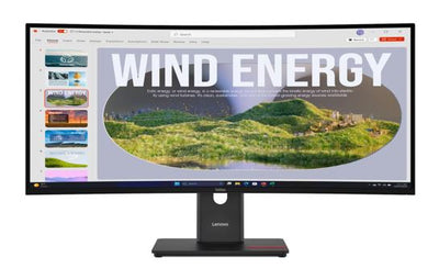 Lenovo ThinkVision T34WD-40 34" 120Hz WQHD Curved Monitor 3440x1440 21:9, height adjustable