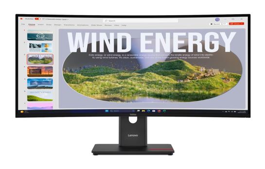 Lenovo ThinkVision T34WD-40 34" 120Hz WQHD Curved Monitor 3440x1440 21:9, height adjustable