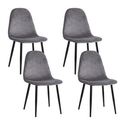 NNEDSZ 4 X Dining Chairs Dark Grey-0