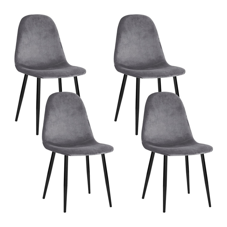 NNEDSZ 4 X Dining Chairs Dark Grey-0