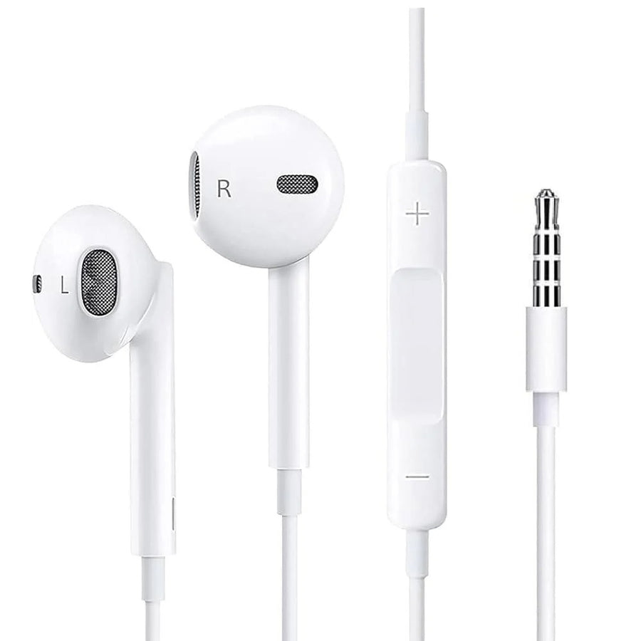 USP Pisen Half-in-Ear 3.5mm Earphones - White