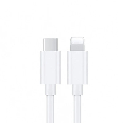 USP Lightning to USB-C Fast Charge Mini Cable (1M) White - Support 2.4A