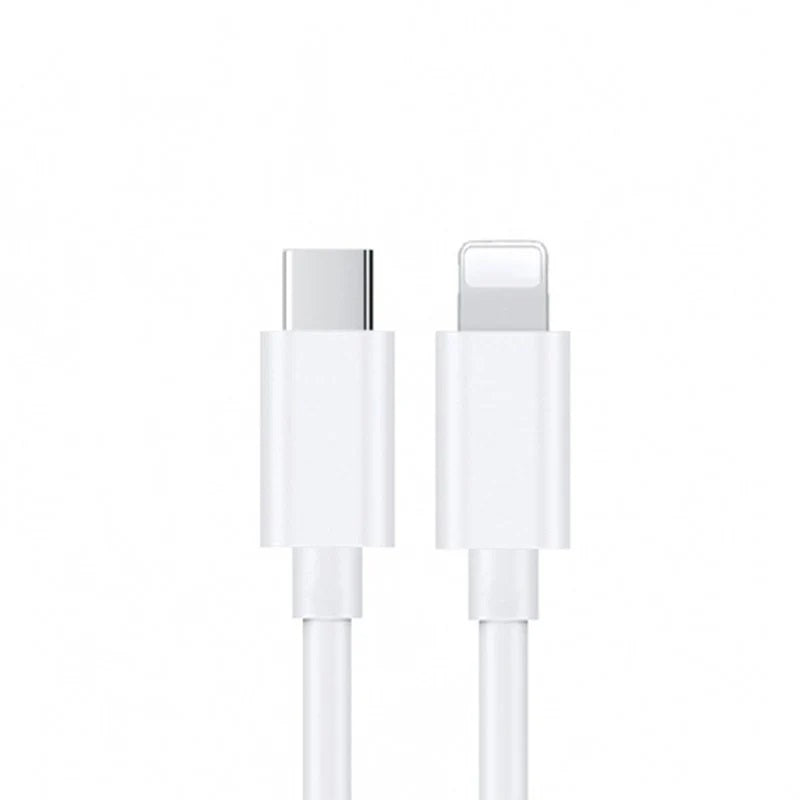 USP Lightning to USB-C Fast Charge Mini Cable (1M) White - Support 2.4A