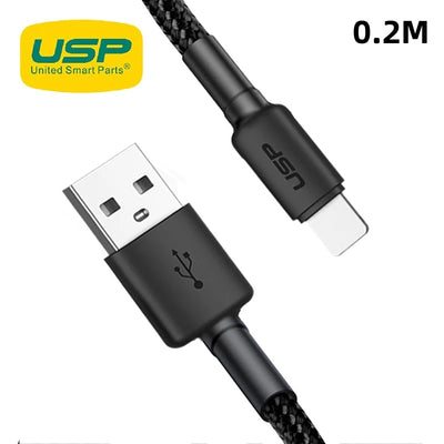 USP BoostUp Lightning to USB-A Cable (20CM) Black - Quick Charge & Connect