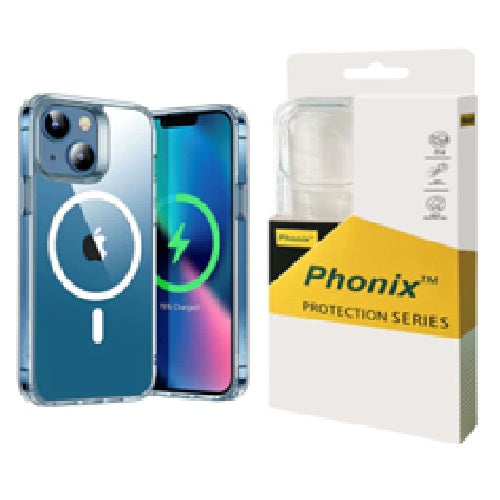 Phonix Apple iPhone 17e / iPhone 16e / iPhone15 / iPhone 14 / iPhone 13 (6.1") Clear Rock Shockproof Case With