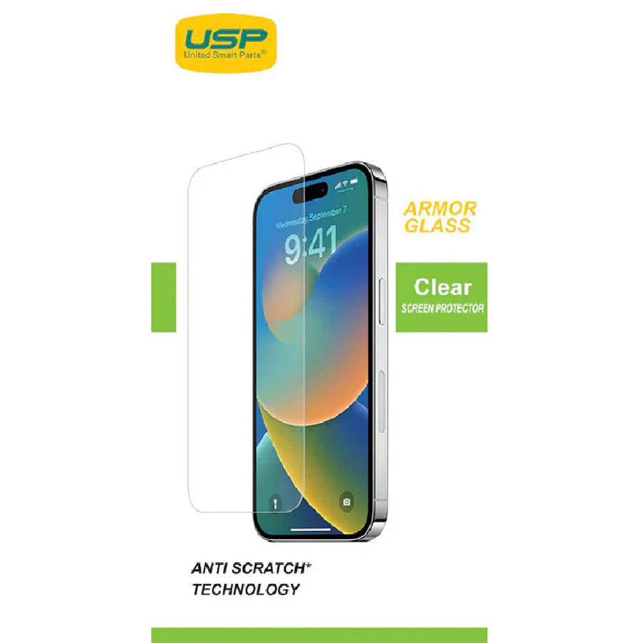 USP Apple iPhone 17 Pro / iPhone 17 / iPhone 16 Pro (6.3") Armor Glass Full Cover Tempered Glass Screen Protector