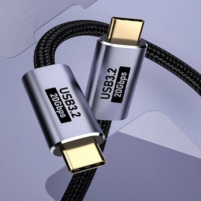 USP BoostUp Cafule Braided USB-C to USB-C (3.2 Gen2) Charge & Video Cable (1.5M) -Black
