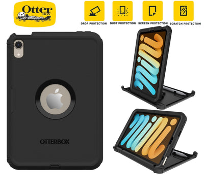 Otterbox Defender Apple iPad Mini (8.3") (A17 Pro) (7th Gen) / iPad Mini (8.3") (6th Gen) Case Black -No Retail