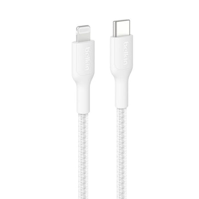 Belkin BoostCharge Pro Braided Lightning to USB-C Cable (2M) - White (CAA022fq2MWH)
