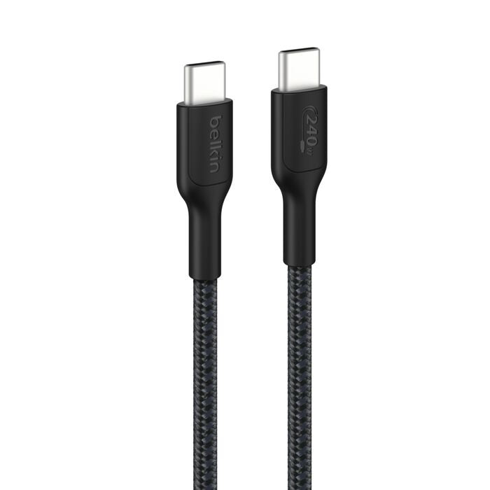Belkin BoostCharge Pro Braided USB-C to USB-C Cable (1M) - Black (CAB025FQ1MBK)