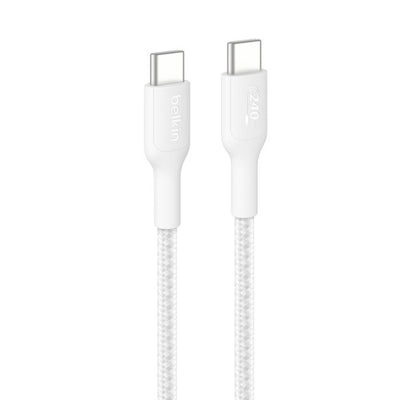 Belkin BoostCharge Pro Braided USB-C to USB-C Cable (1M) - White (CAB025fq1MWH)