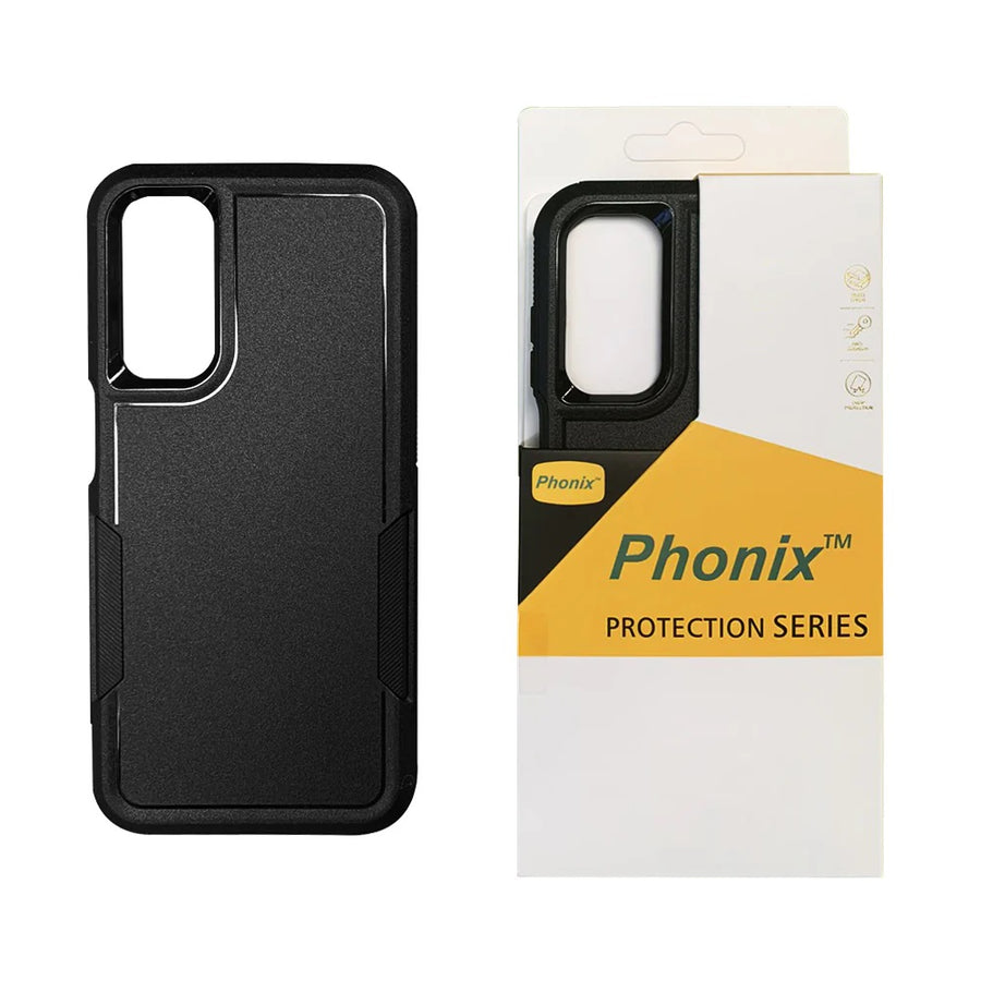 Phonix Rugged Samsung Galaxy A15 5G (6.5") Armor Light Case Black - No-Slip