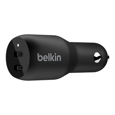 Belkin BoostCharge 36W Dual USB-C Car Charger - Black (CCB002btBK)