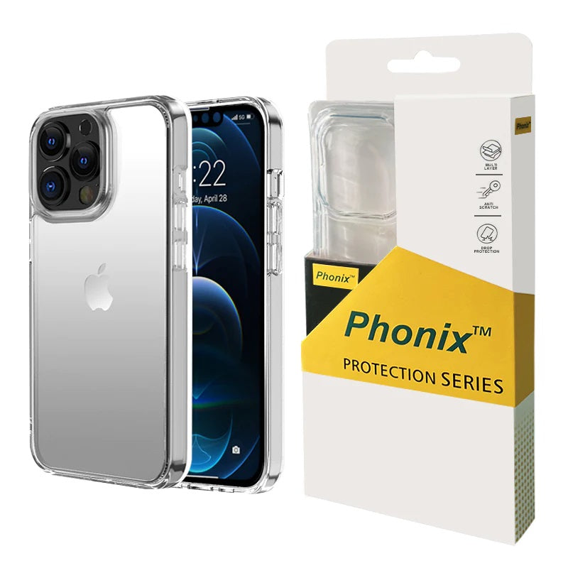 Phonix Apple iPhone 12 Pro Max (6.7") Clear Rock Shockproof Case -Ultra-thin