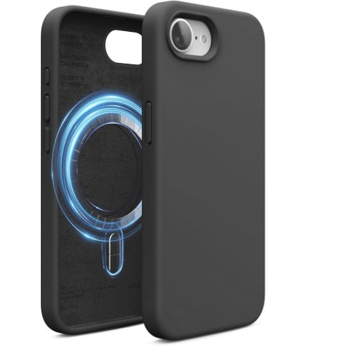 USP Apple iPhone 17e / iPhone 16e (6.1") Silicon Case Black with Magsafe - Shockproof