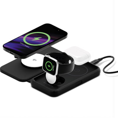 Cygnett MagTravel Qi2.0 2-in-1 Wireless Charger - Black (CY5138WIRDE)