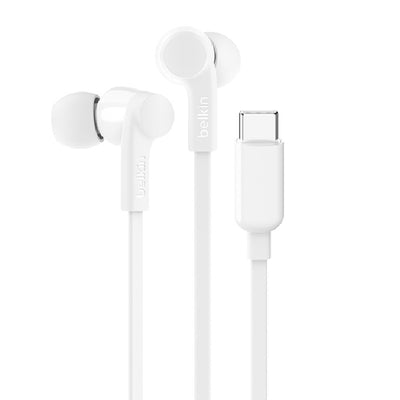 Belkin SoundForm USB-C Wired Earbuds With Adjustable Volume Limiter -White(G3H0002fqPKV2)