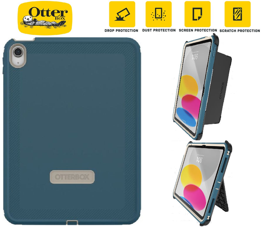 Otterbox Rugged Defender Apple iPad (11") (A16) (11th Gen) / iPad (10.9") (10th Gen) Kickstand Case Blue
