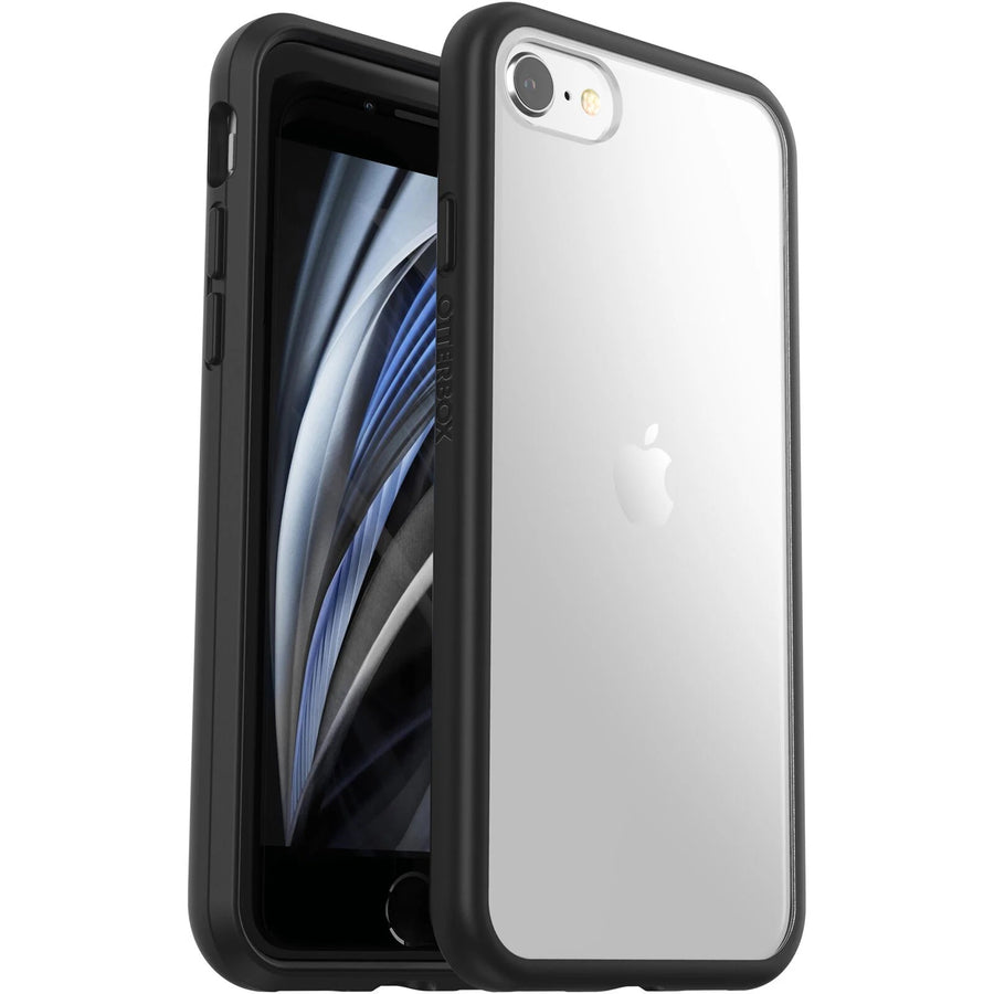 Otterbox React Apple iPhone SE (3rd & 2nd Gen) and iPhone 8/7 Case Black Crystal (Clear/Black) - (77-80951)