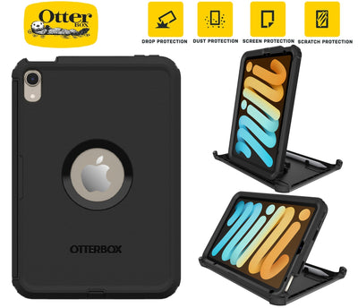 Otterbox Rugged Defender Apple iPad Mini (8.3") (A17 Pro) (7th Gen) / iPad Mini (8.3") (6th Gen) Case Black