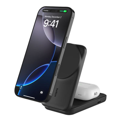 Belkin UltraCharge 2-in-1 Foldable Magnetic Wireless Charger With Qi2 + 45W USB-C Wall Charger + USB-C Cable