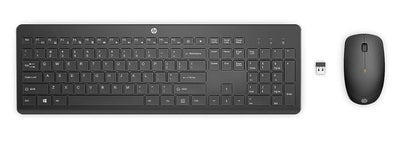 HP 230 USB Wireless Keyboard & Mouse Combo 2.4GHz 12 function keys Chiclet Comfortable Low Noise 1600DPI Mouse