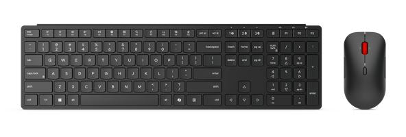 Lenovo Professional Wireless Multi-Mode Pro Keyboard & Mouse Combo Full-Size USB-A Dual Bluetooth 5.3 three-zone