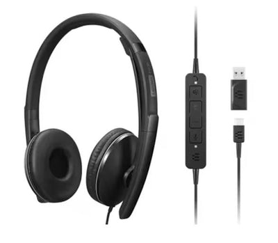 Lenovo Lenovo Wired ANC Headset Gen 2 Lightweight USB-C to USB-A ctive noise cancelling with EPOS BrainAdapt™ and