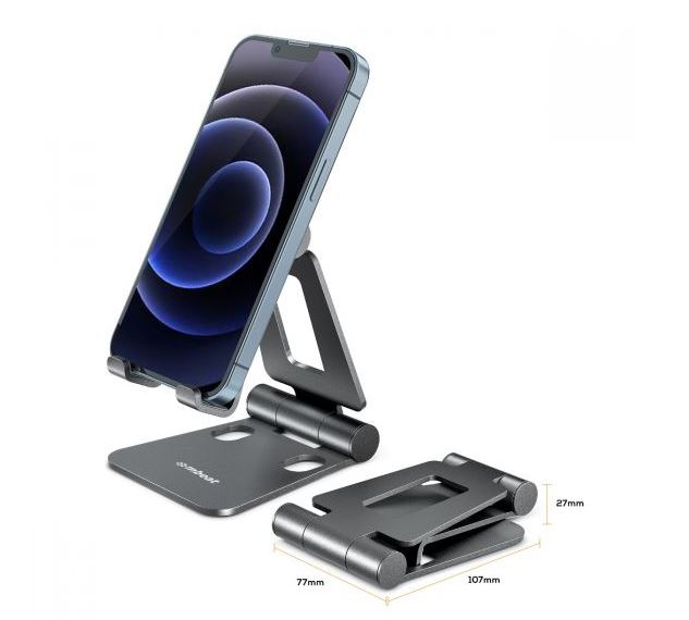 MBEAT® MB-STD-S2PGRY Stage S2 Hands-Free Mobile Stand GREY Compact and Durable Optimised Hands-free Space-saving
