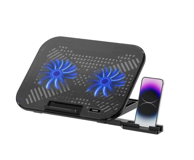 Rapoo Laptop Cooling Pad CF200, 2 High-Efficiency Cooling Fans