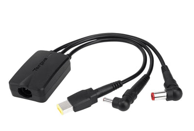 Targus 3-Way Active DC Charging Cable 3 Pin - Accommodates up to 3 different Power Tips/SecureFix clips for
