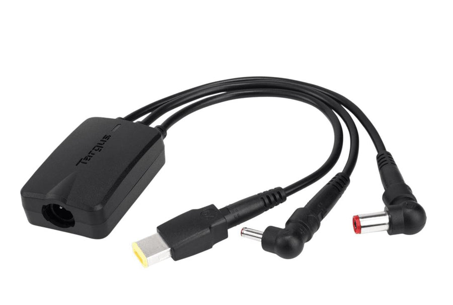 Targus 3-Way Active DC Charging Cable 3 Pin - Accommodates up to 3 different Power Tips/SecureFix clips for