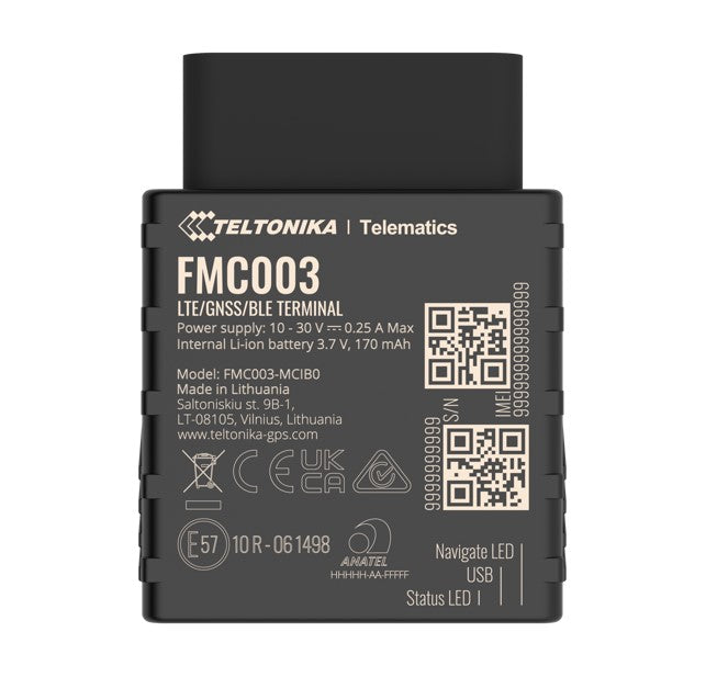 Teltonika FMC003 Advanced Plug and Track Real-Time Tracking Terminal with GNSS